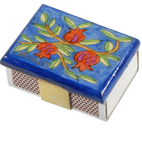 Three Pomegranates Match Box Holder with Matchbox (EM-MBS-4)