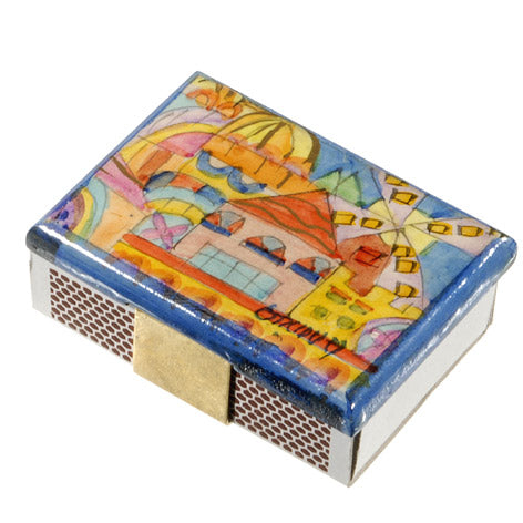 Jerusalem in Oriental Match Box Holder with Matchbox