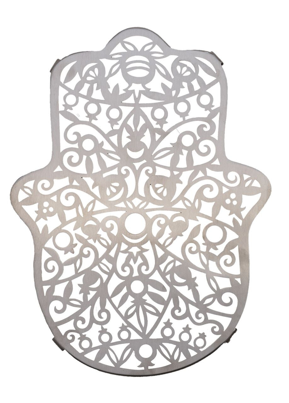 Emanuel Stainless Steel Laser Cut Trivet-- Hamsa (EM-MHA4)