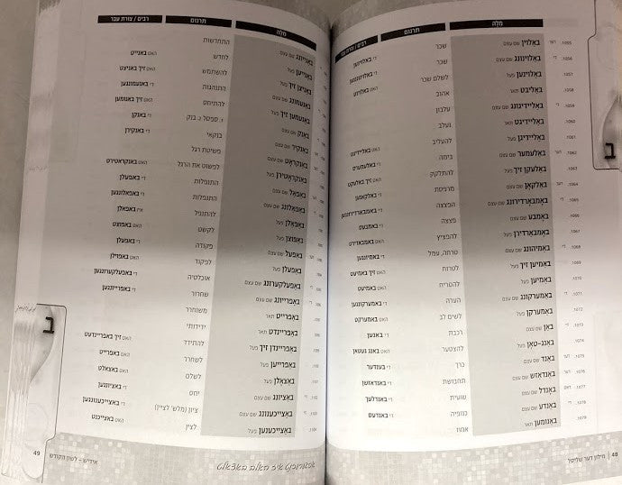 Yiddish/Hebrew Dictionary (BK-MYHD)