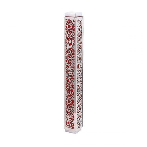 Emanuel Anodized Mezuzah Case w/ Metal Cutout (EM-MK)
