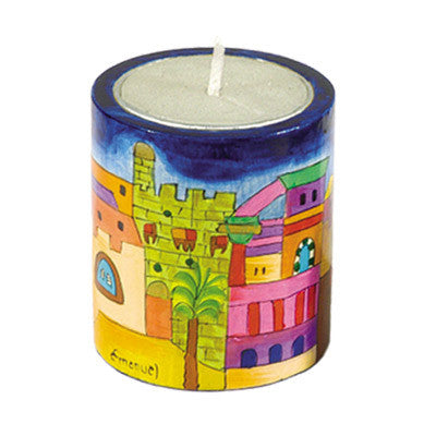 Memorial Candle Holder Jerusalem Buildings(EM-NN1)