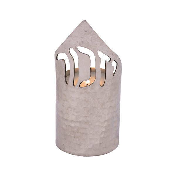 Emanuel Hammered Memorial Candle Holder-- Yizkor (EM-NNA2)