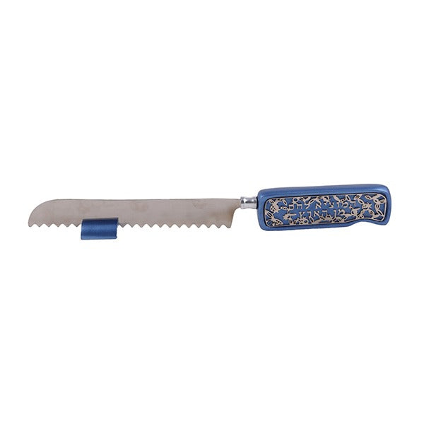 Anodized Aluminum Knife with Metal Cutout - Blue (EM-NSF2)