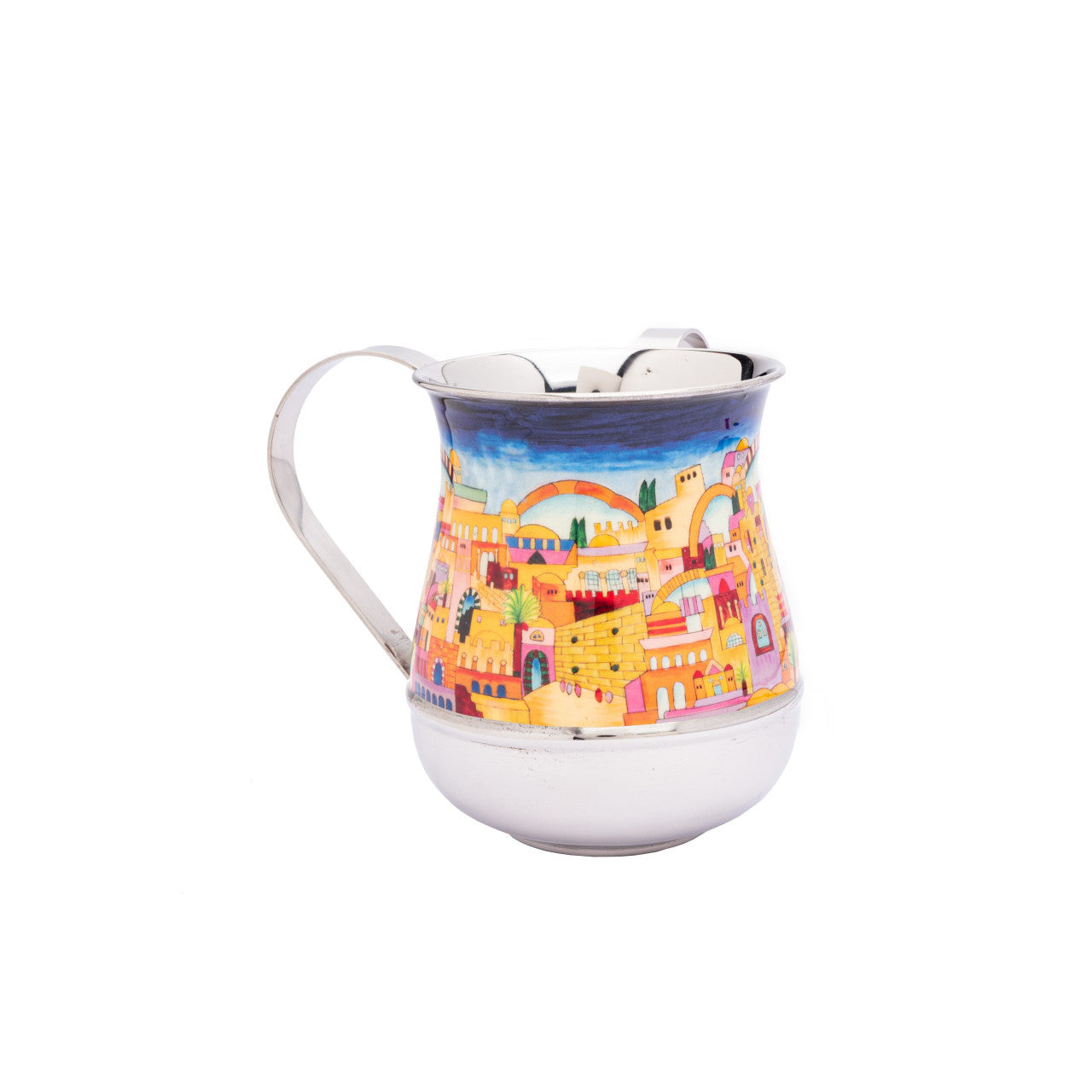 Emanuel Metal Washing Cup--Jerusalem Design (EM-NY1)