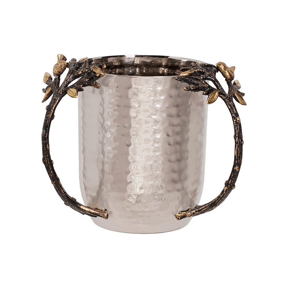 Emanuel Hammered Washing Cup with Tree of Life Branches (EM-NYC3)