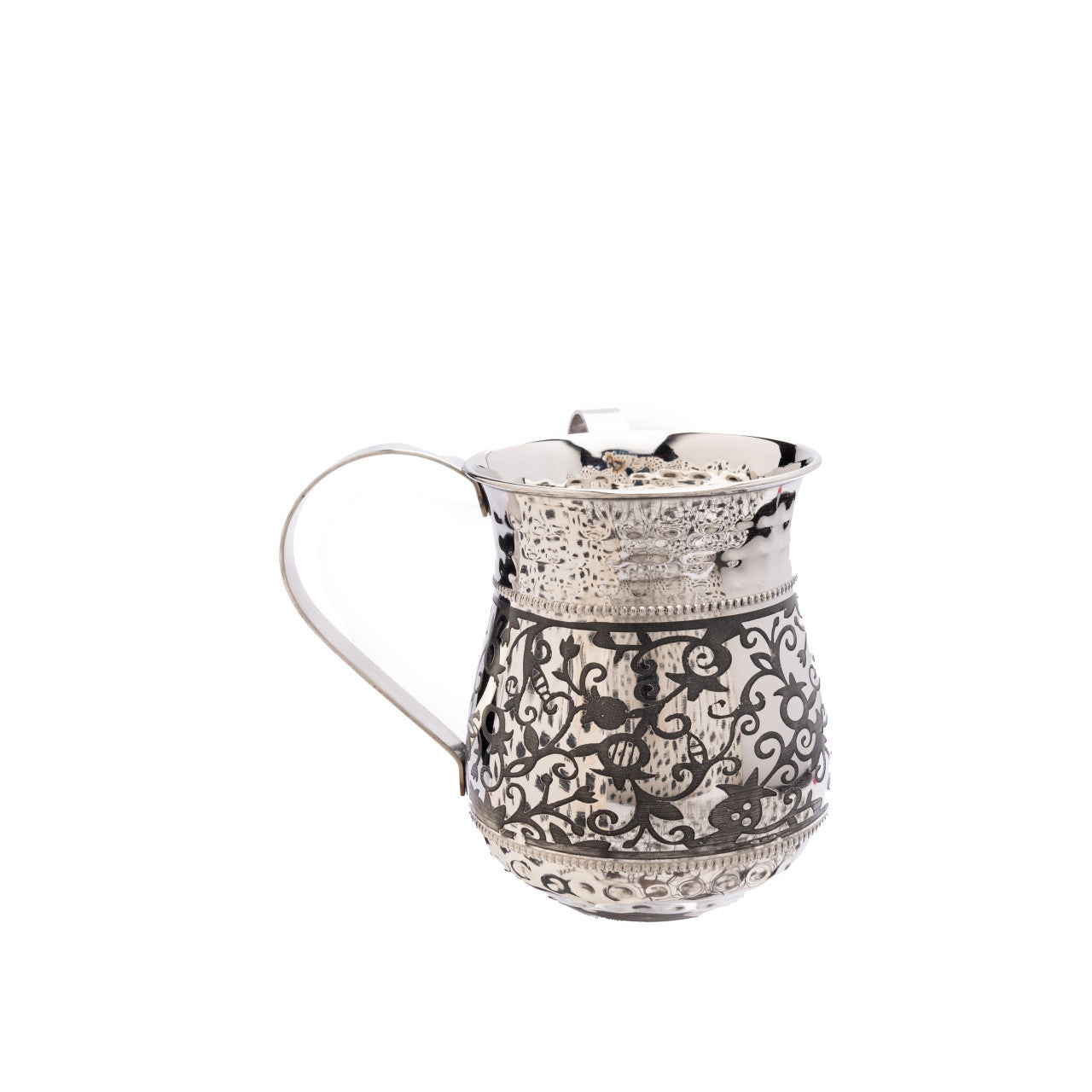 Emanuel Metal Washing Cup w/ Etching-Pomegranates (EM-NYY2)