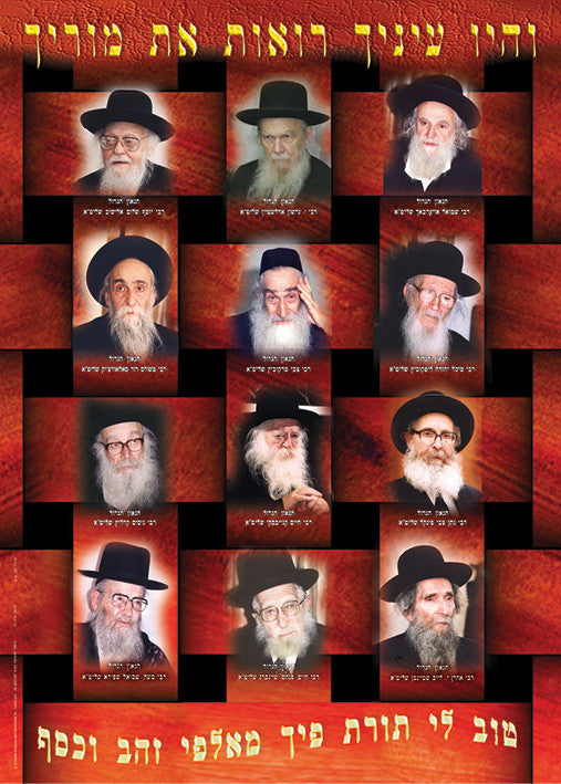 Laminated Poster 20" x 28"-- Gedolim (P542)