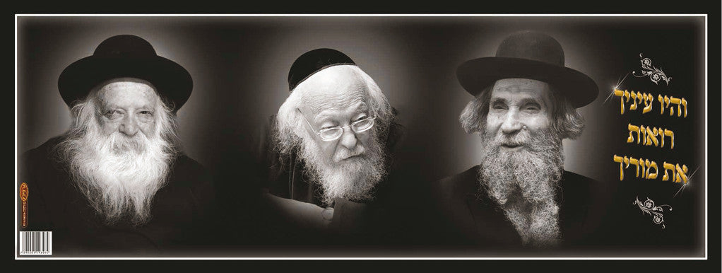 Laminated Poster 14"x 36" -- Gedolim (P615)