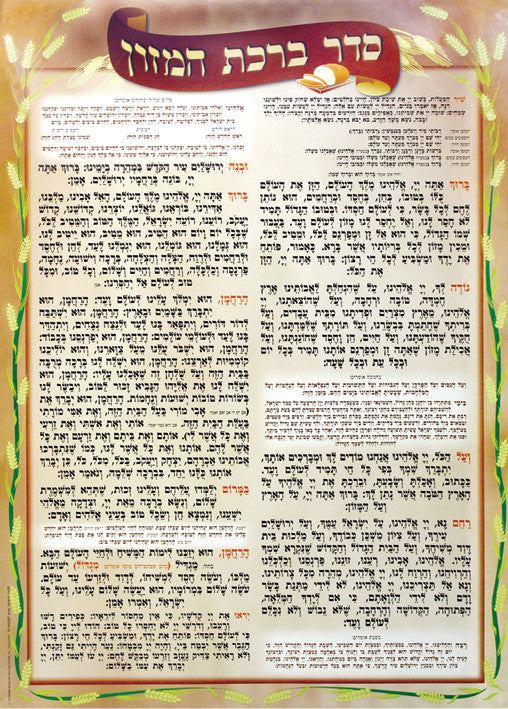 Laminated Poster 20" x 28"-- Birchat Hamazon (P637)