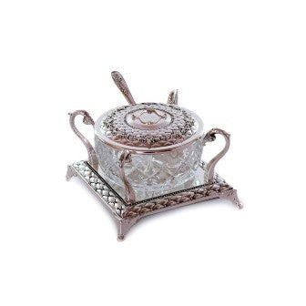 Silverplate Honey Dish-Crystal (HD-P679)