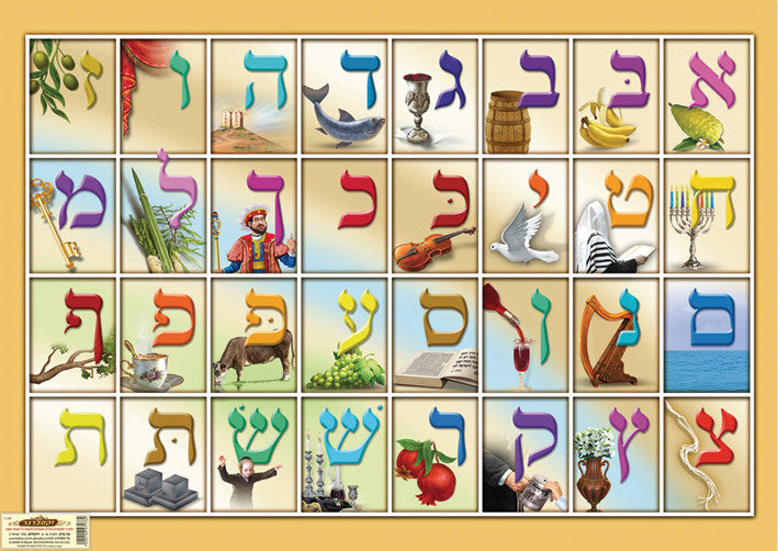 Laminated Poster 20" x 28"-- Alef Bet (P714)