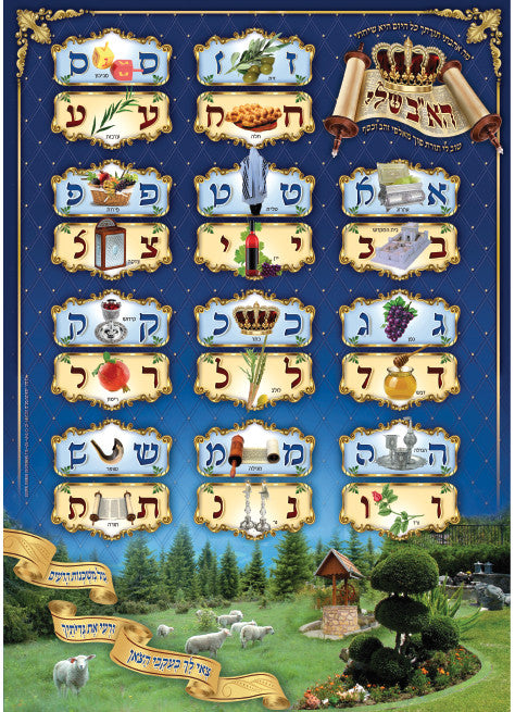 Laminated Poster 20" x 28"-- Alef Bet (P830)
