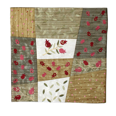 Patches Gold Pomegranate Embroidered Pillow Cover