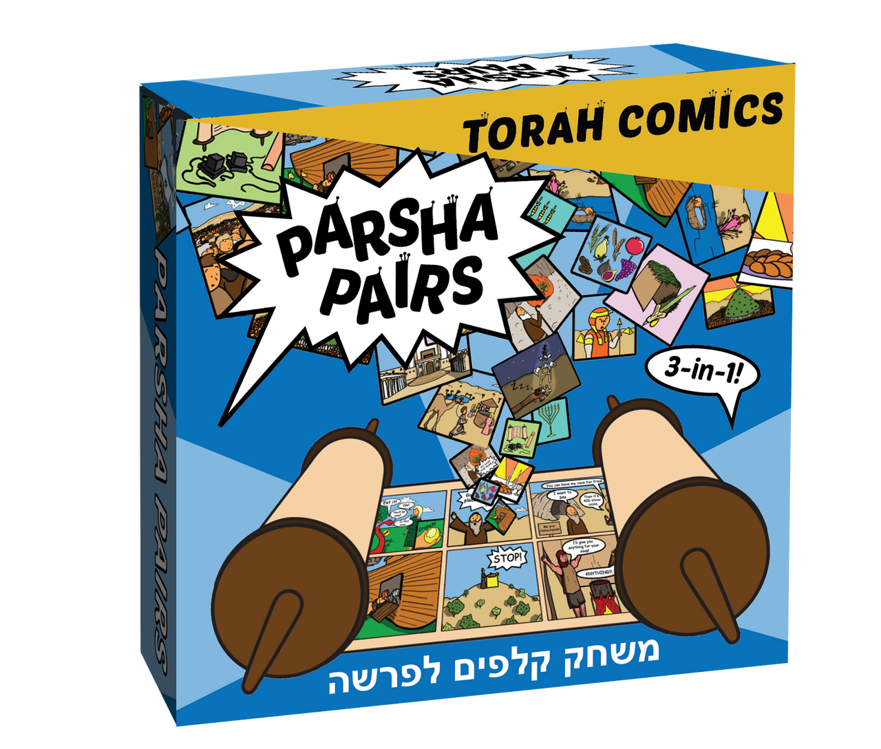 Torah Comics Parsha Pairs 3 in 1 Card Game (GM-57402)
