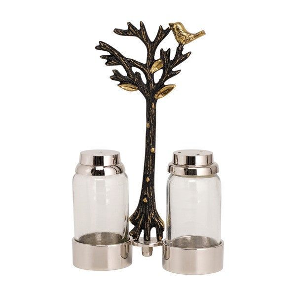 Emanuel Salt & Pepper Glass with Tree of Life (EM-SAC3)