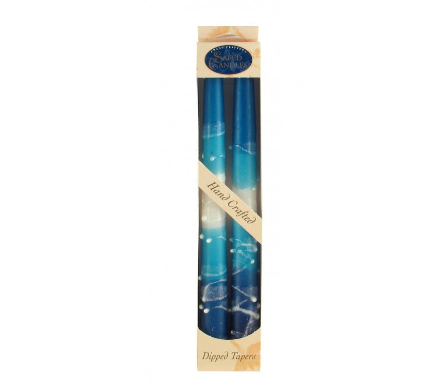 Pair of 10" Assorted Colored Shabbat Candles