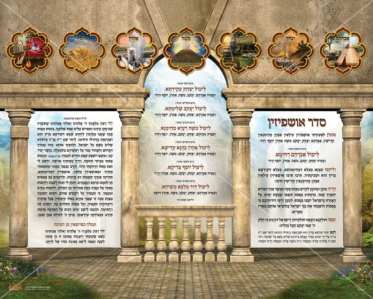 Large Vinyl Poster 30" x 24"-Seder Ushpizin (PKL37)
