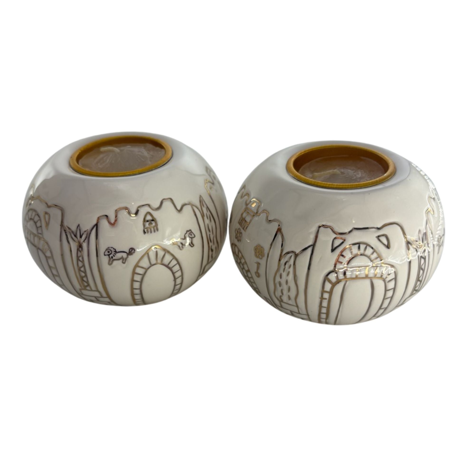 Karshi Ceramic Candle Holders Ball Jerusalem (CS-5964)