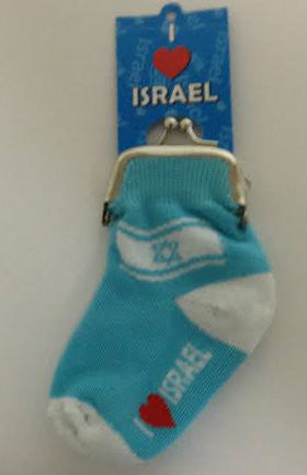 Sock Shaped Israel Change Wallet (22549)