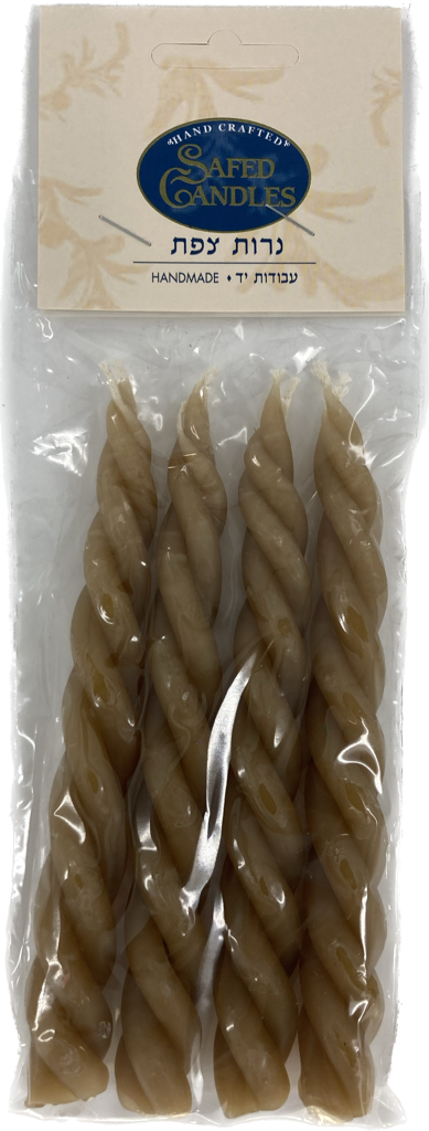 Havdalah Candle Round 4pk Natural Color 6" (HV-HN3R)