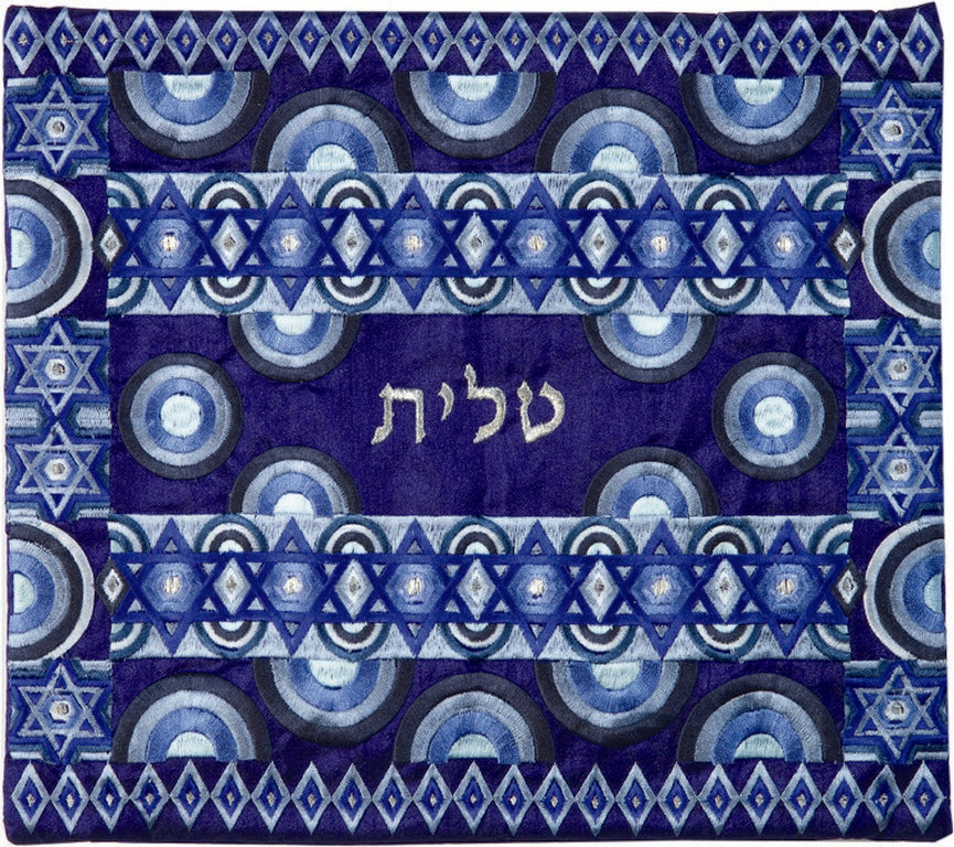 Emanuel Full Embroidered Tallit Bag Blue (EM-TBB-1B)