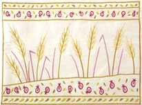 Emanuel Embroidered Tallit Bag Wheat (EM-TBC-10)