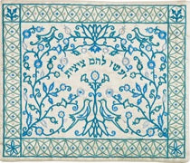 Embroidered Tallit Bag Paper cut BLUE (EM-TBC-17B)