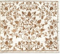 Talit Bag Full Embroidered Pomegranate Gold (EM-TBC-6G)