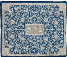 Tallit Bag Full Embroidered BLUE / SILVER (EM-TBF-6)