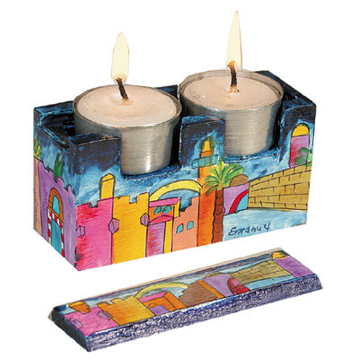 Colorful Jerusalem Travel Candlesticks