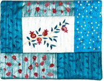 Talit Bag Patches & Embroidery Pomegranate Blue (EM-TE-2B)