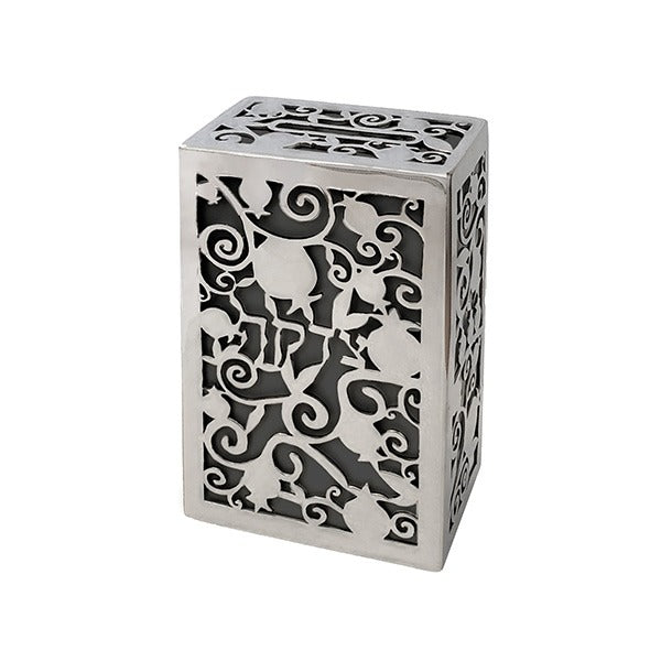Emanuel Metal Tzedakah Box Cutout-Gray (EM-TZG2)