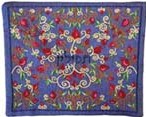 Emanuel Embroidered Tfillin Bag Blue (EM-TFC-6B)