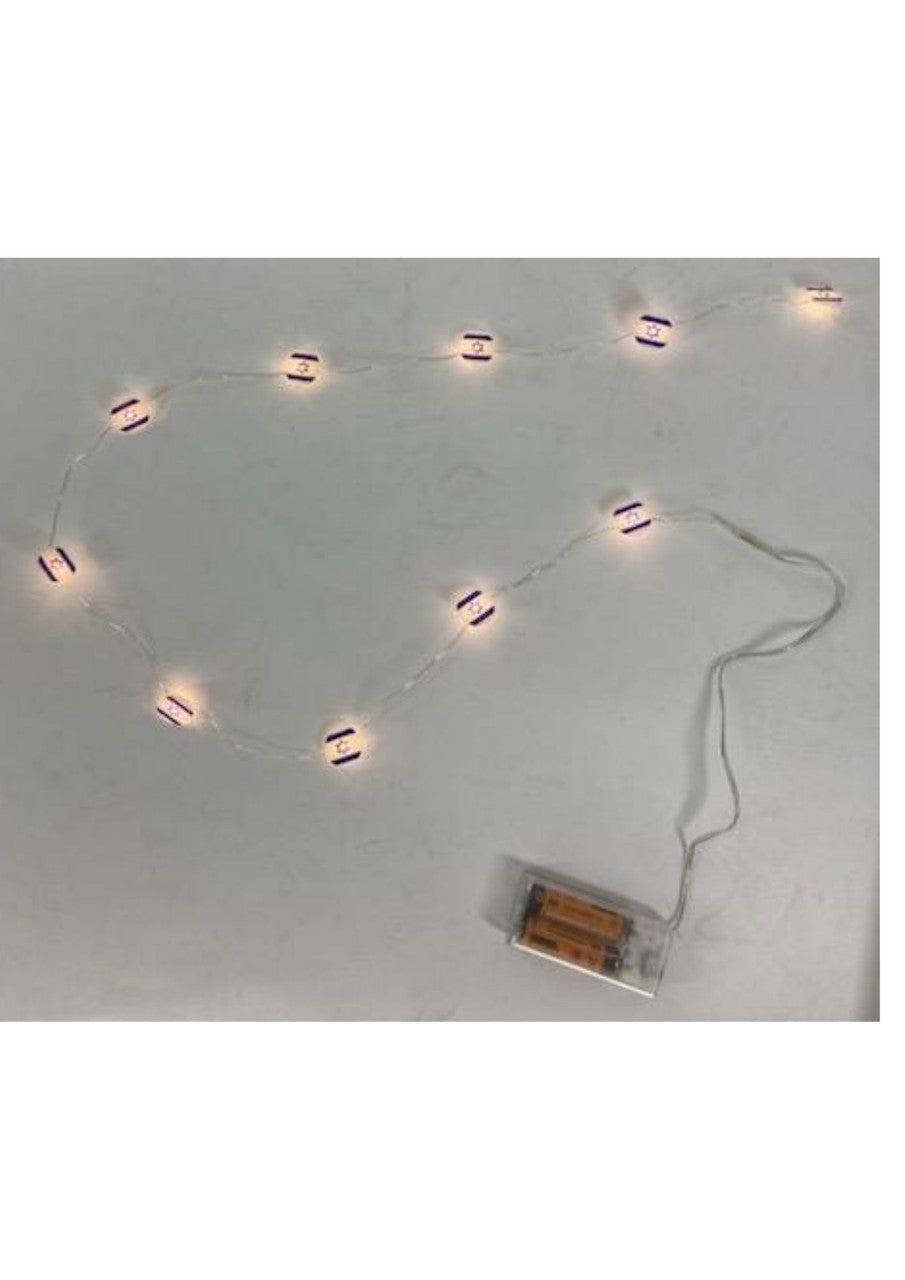 Isreal Flag Light Garland-36"-Battery operated (530318)
