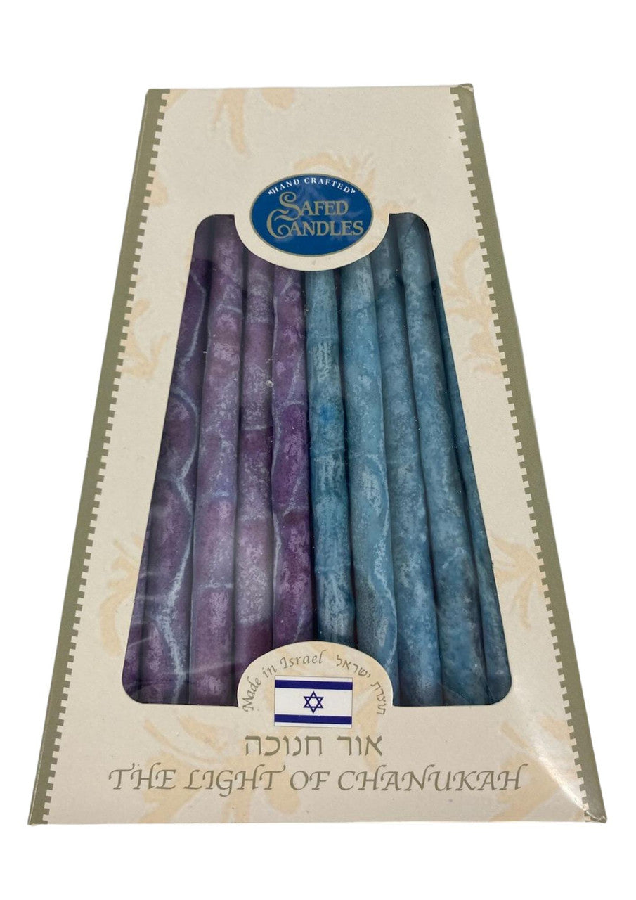 Safed Deluxe Blue/Purple Chanukah Candles (CH-CP37T)