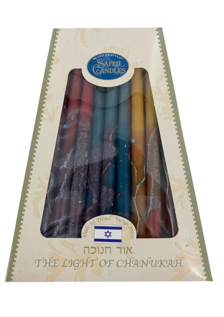 Safed Deluxe Multi Colored Chanukah Candles (CH-CP20T)