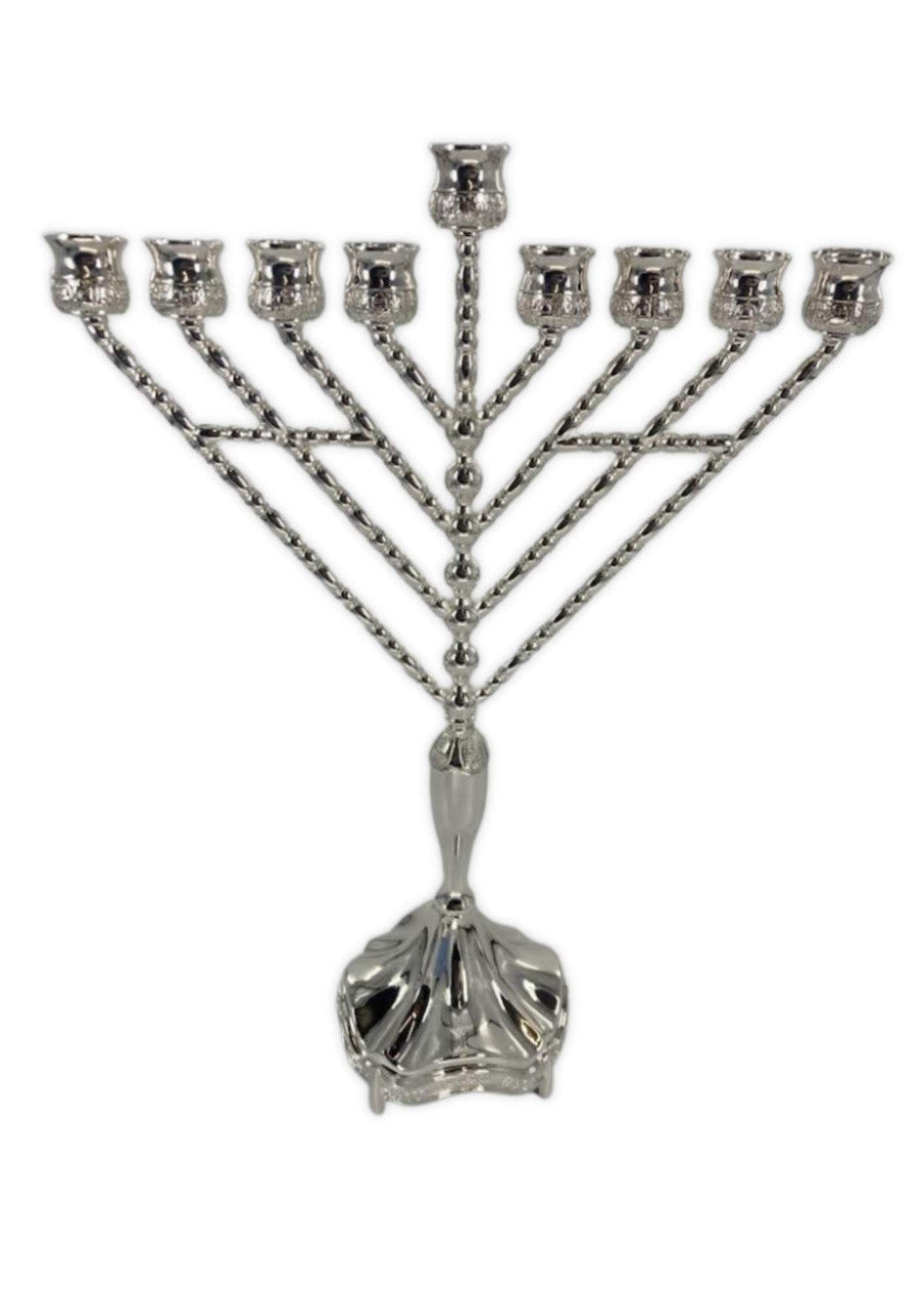 Silverplated Chabad Menorah-- 19" (M-X2193)
