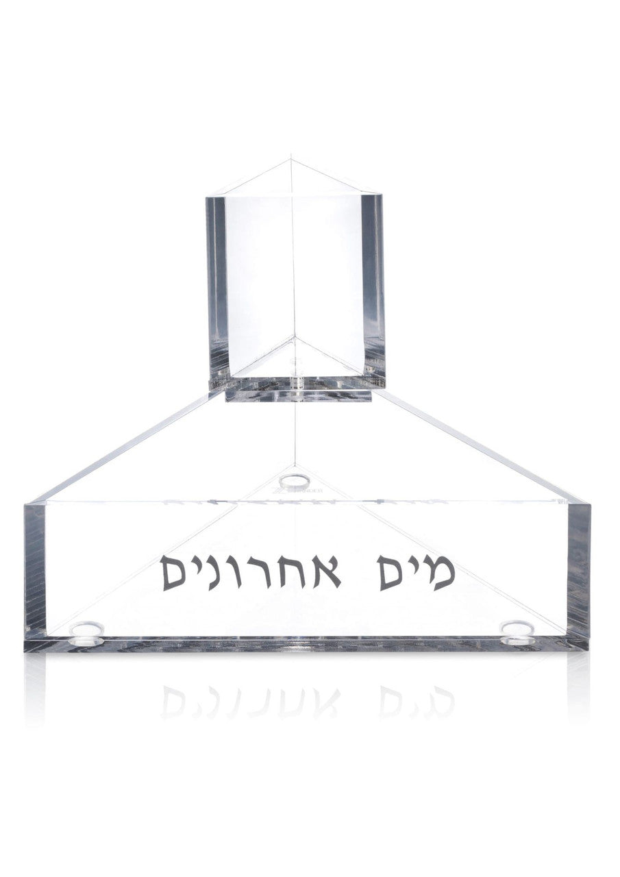 Lucite Triangle Mayim Achronim Set (MA-ZLMAC1)