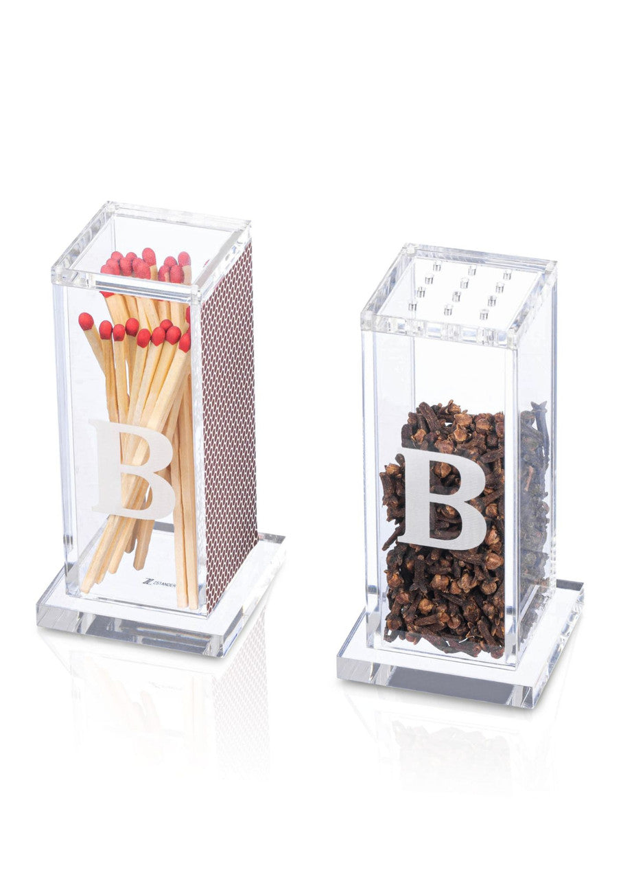 Lucite Havdalla Matches And Besamim Set (HV-ZHAVMB)