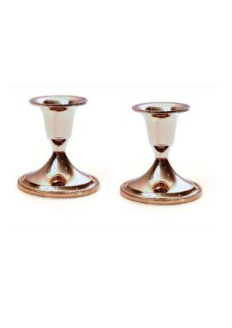 Small Silver Candlesticks set 2.5"h (CS-P373)