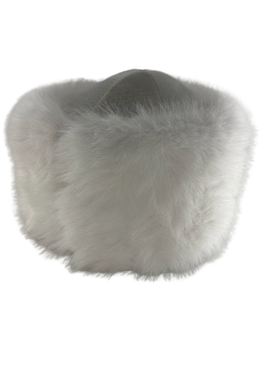 White Extra Furry Purim Shtreimel-Large (GR-52602)