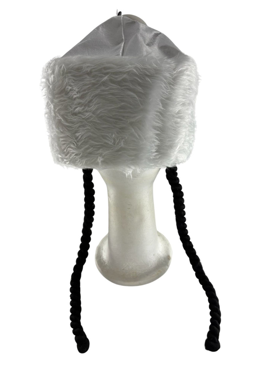 White Purim Shtreimel With Black Payos (GR-35248)