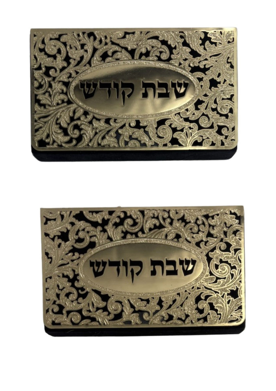 Lasercut Gold Matchbox Holder-Floral Design (MB-OJ15GP)