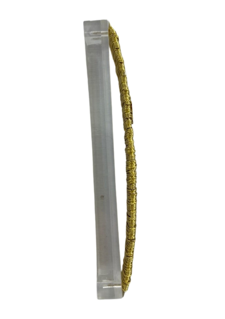 Gold Coiled Lucite Mezuzah Case 15cm (MZ-OJ32501)