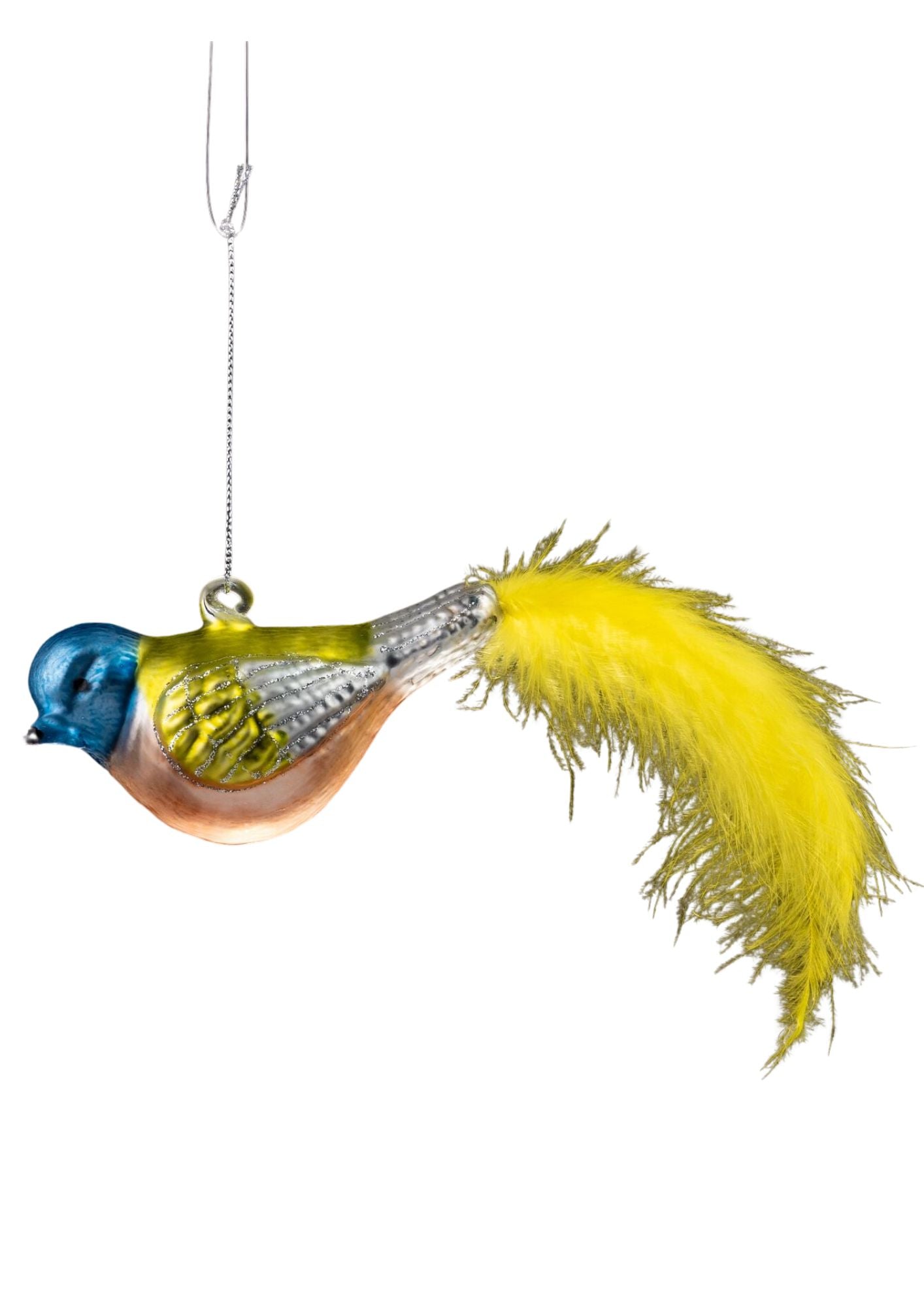 Colorful Glass Bird-Yellow Tail-4" (AO-301)