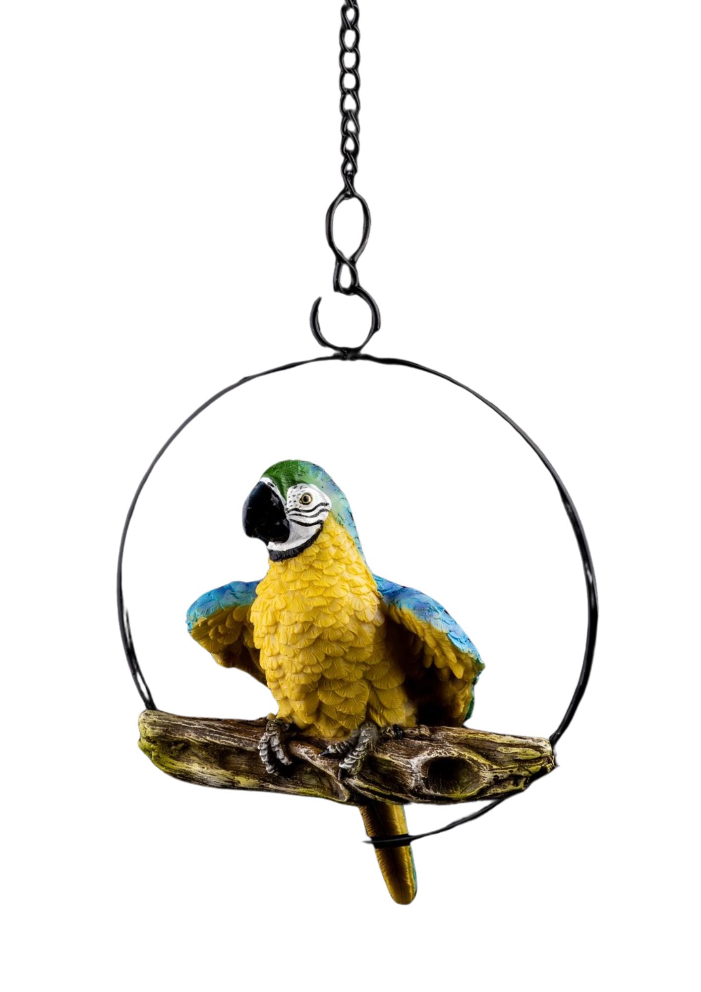Small 5" Blue Parrot On Perch (AO-309)