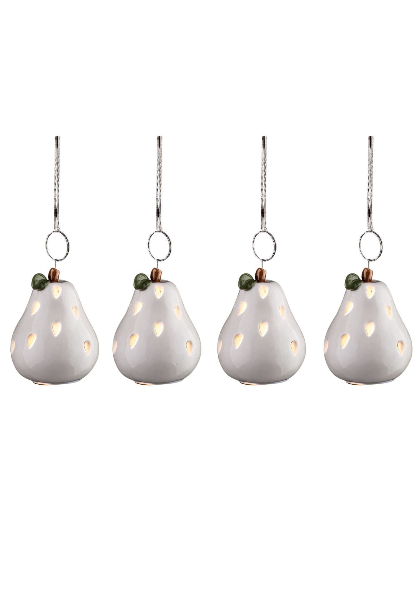 LED Ceramic Pears Set of 4 (AO-406)