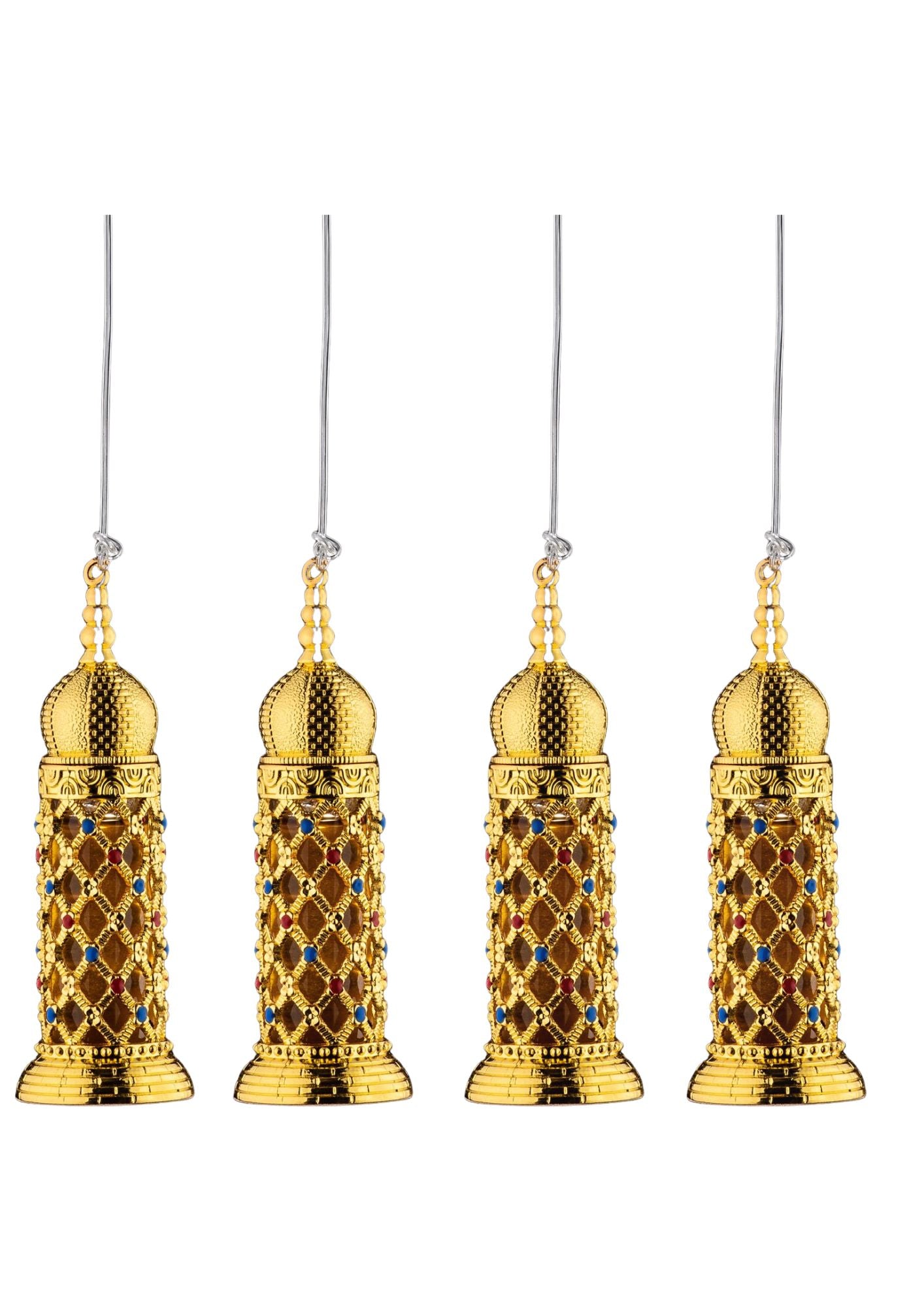 Gold Filigree Fask-Set of 4-12ml 4" (AO-600)
