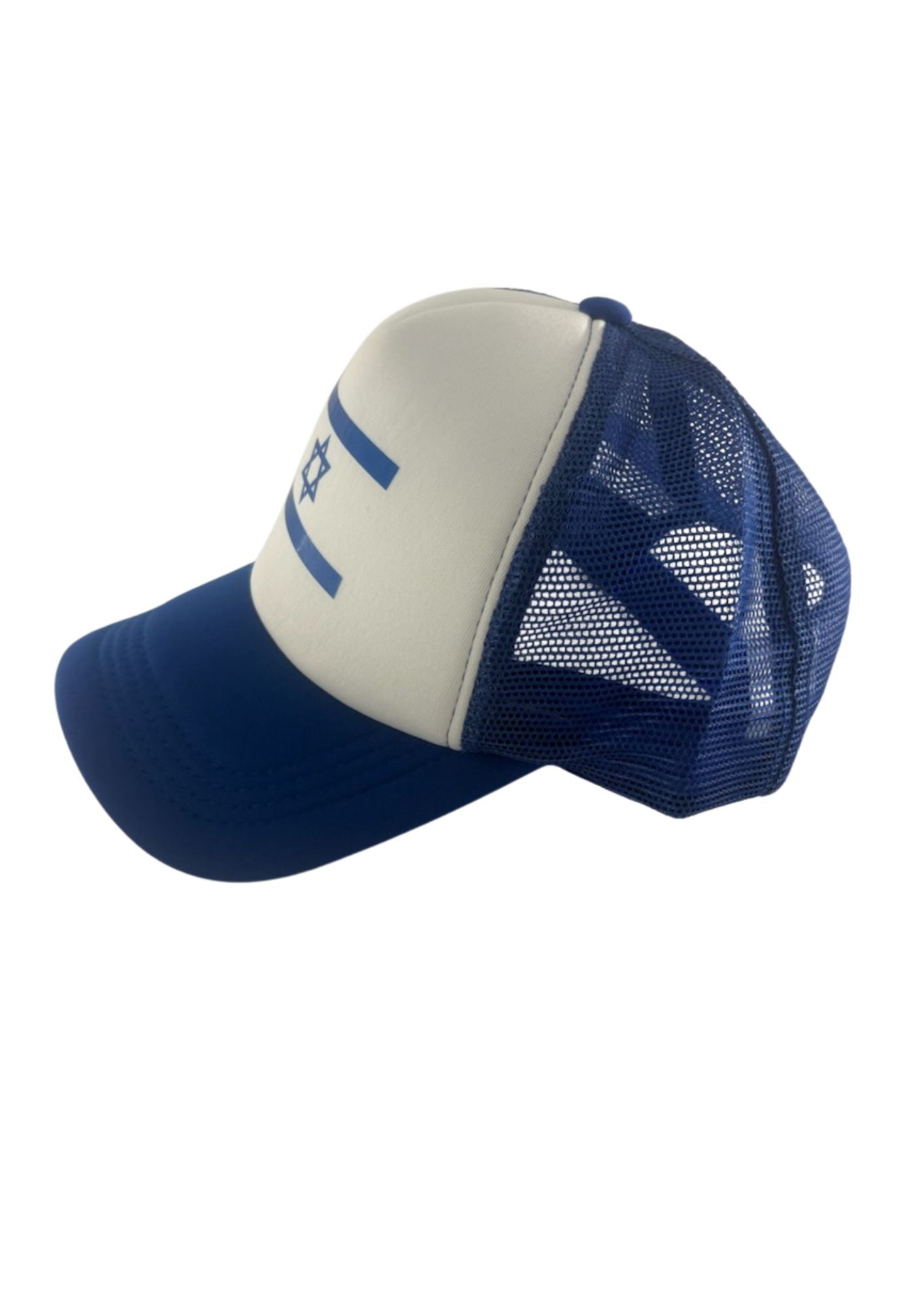 Israel Flag Cap - White/Blue Mesh I-IC#1-1